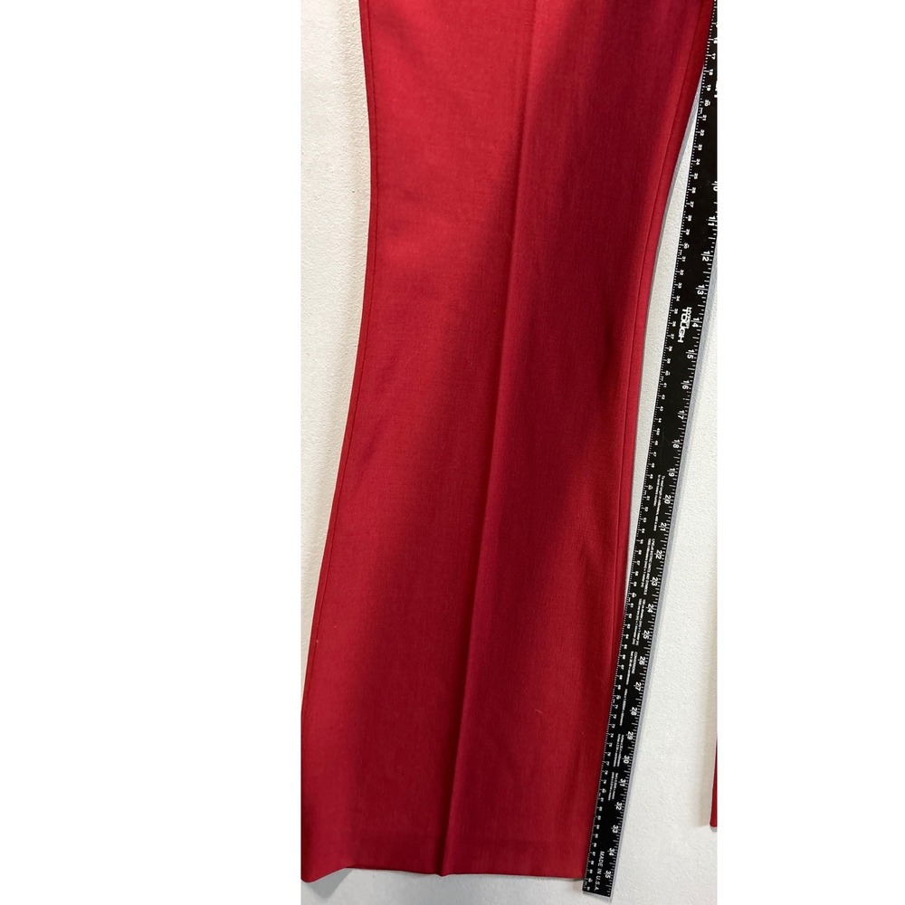 Michael Kors Maroon Red Bell Bottom Slacks Dress Pants Size 8 Flare Leg Ttousers - Picture 6 of 8